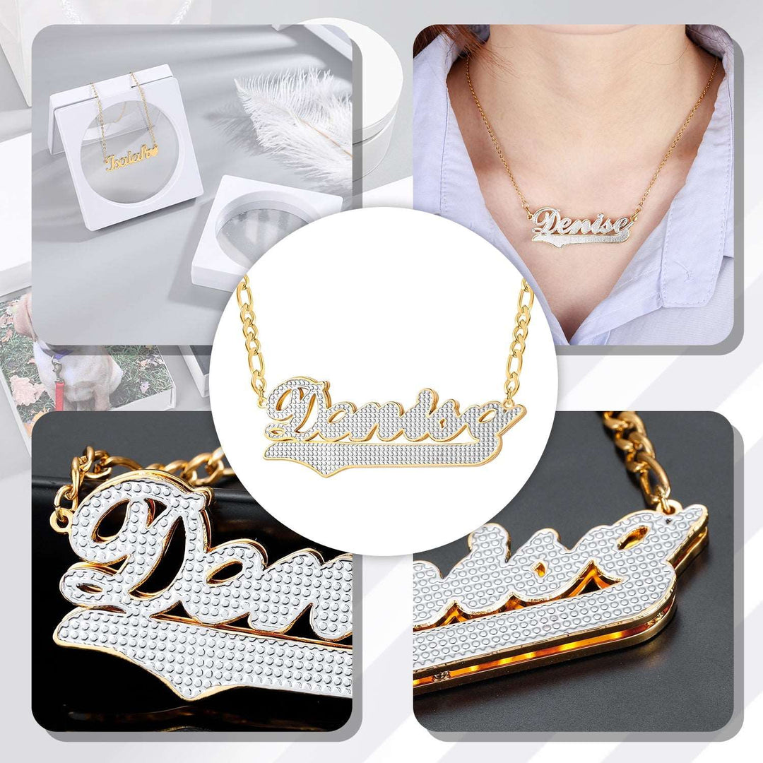 Double Plated Name Necklace - ClickNShopGoods