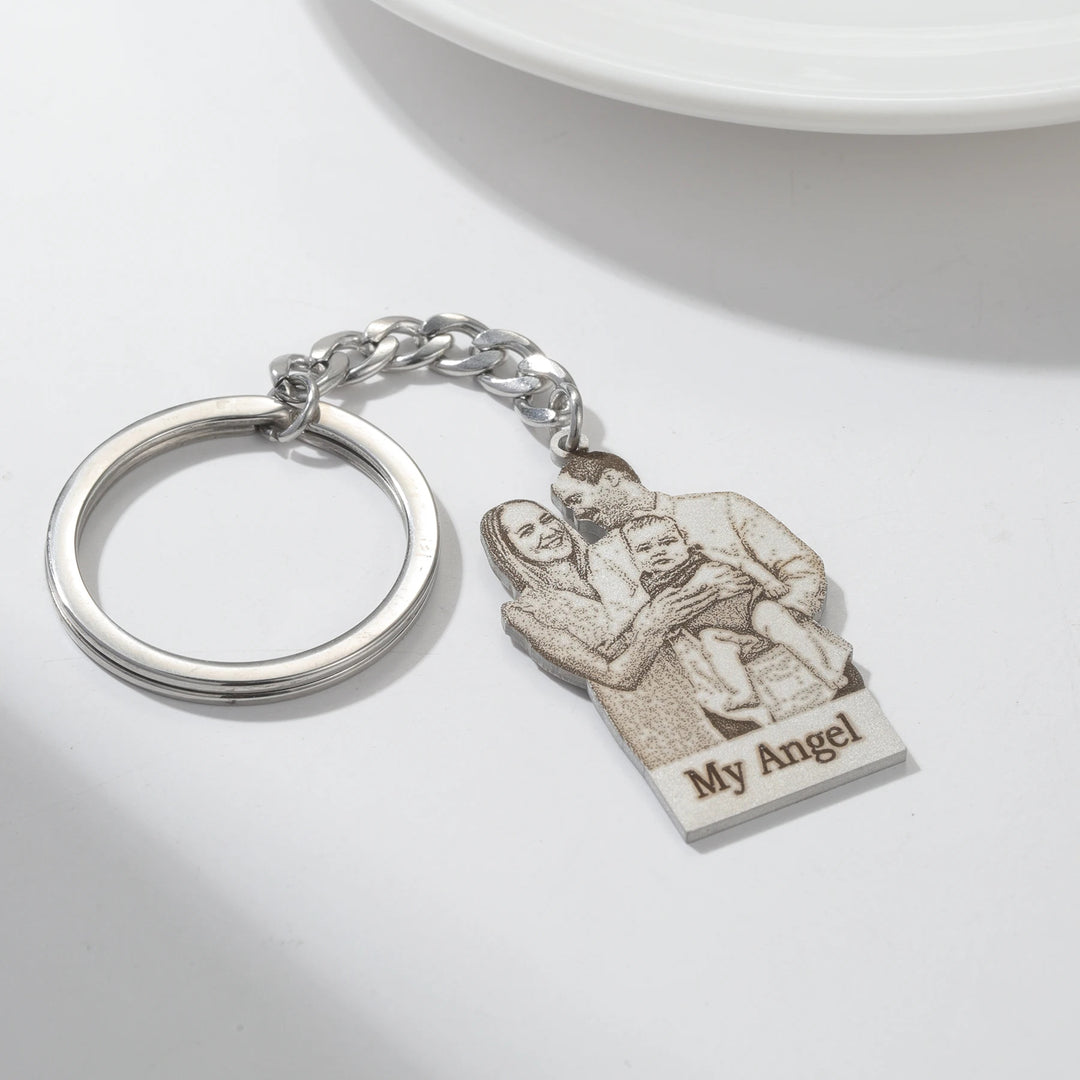 Custom Engraved Photo KeyChain