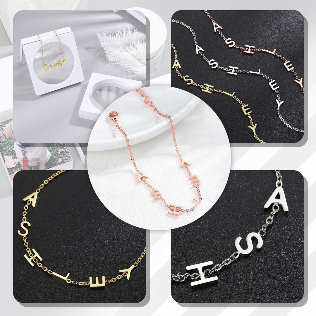 Custom Letter Name Anklet - ClickNShopGoods