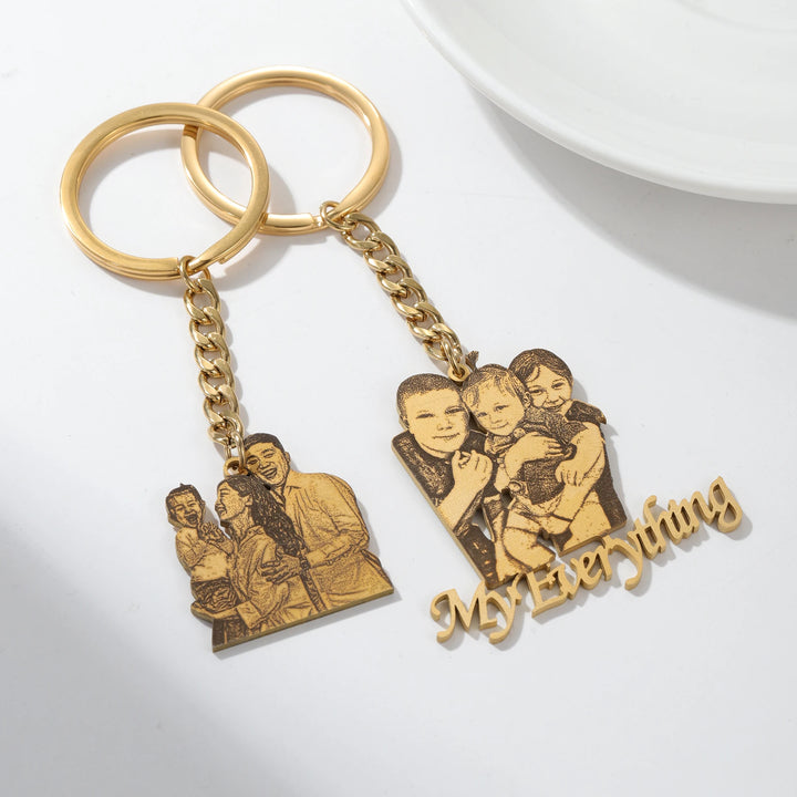 Personalized Engraved Photo KeyChain