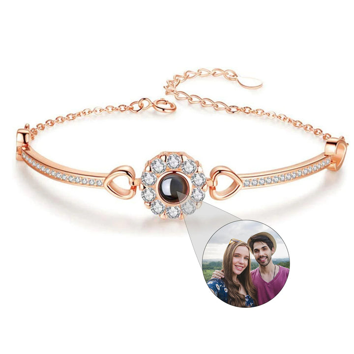 Personalized 925 Sterling Silver Projection Photo Bracelet