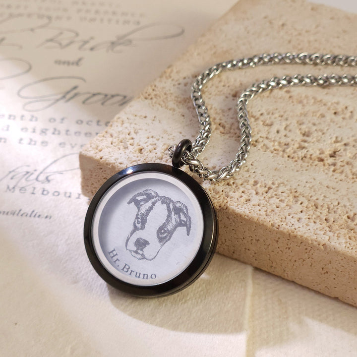 Custom Photo Engraved Pet Necklace