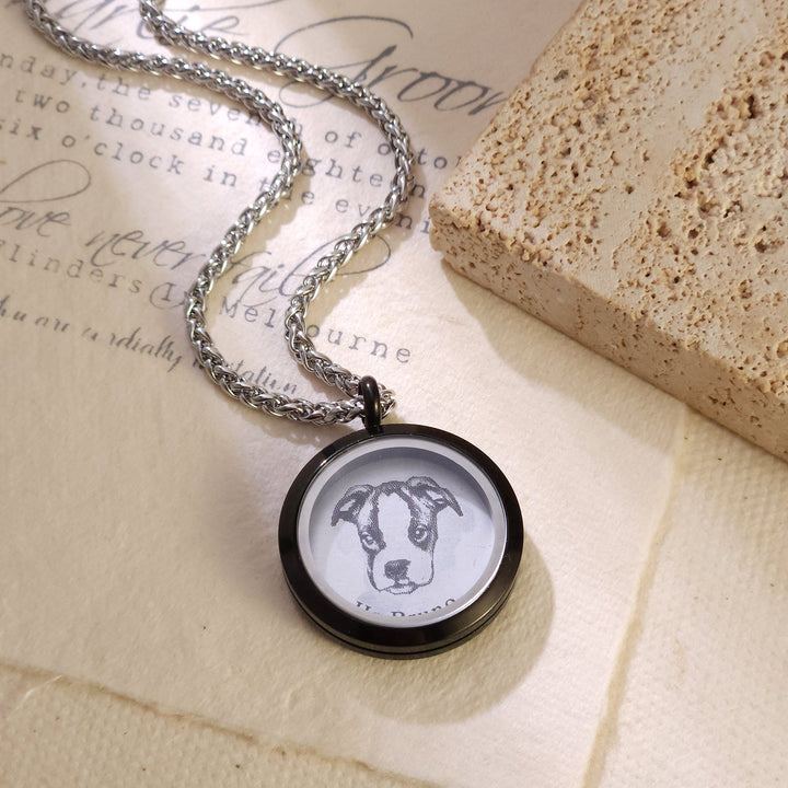 Custom Photo Engraved Pet Necklace