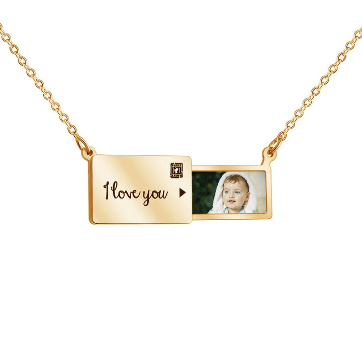 Personalised Envelope Photo Love Letter Necklace