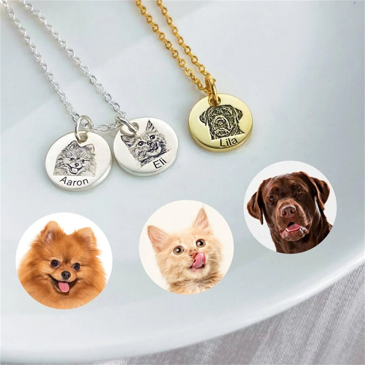 Custom Pet Photo Disc Necklace