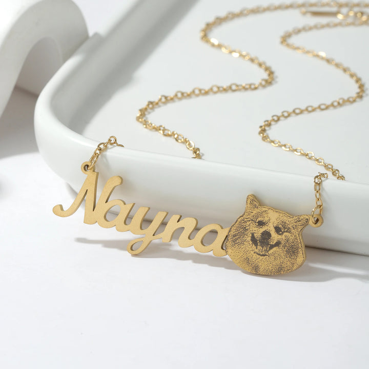 Customized Engraved Photo Pet Pendant Necklace