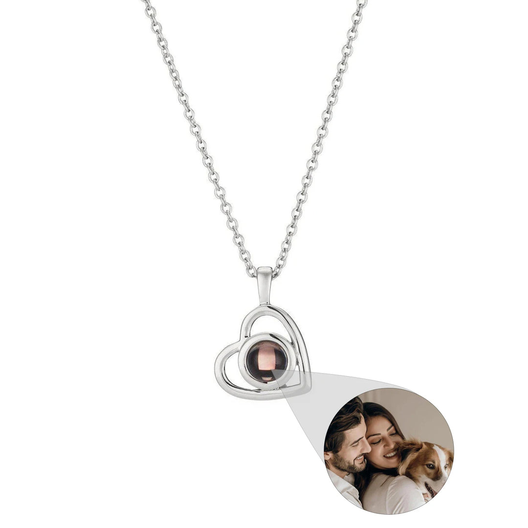 Personalized Heart Projection Photo Necklace