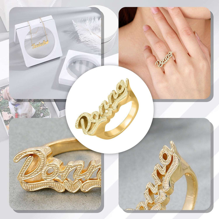 3D Heart Name Ring - ClickNShopGoods