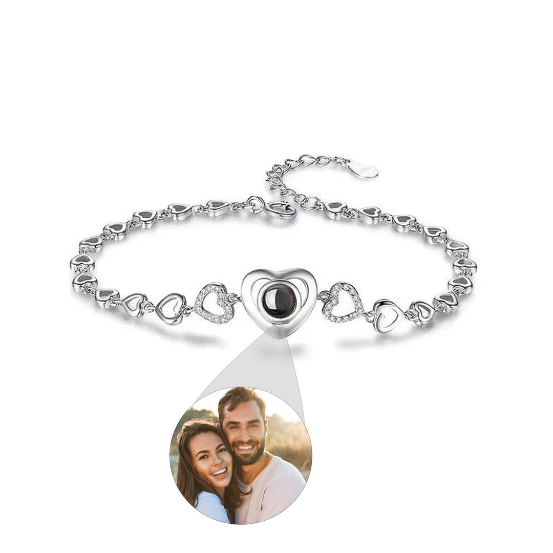 Personalized Heart Shaped Projection Photo Bracelet