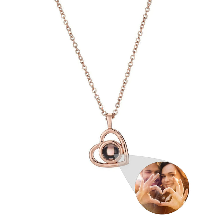 Personalized Heart Projection Photo Necklace