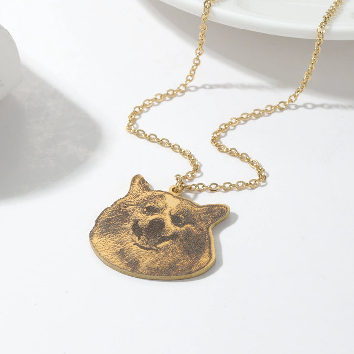 Personalized Engraved Photo Pet Pendant Necklace