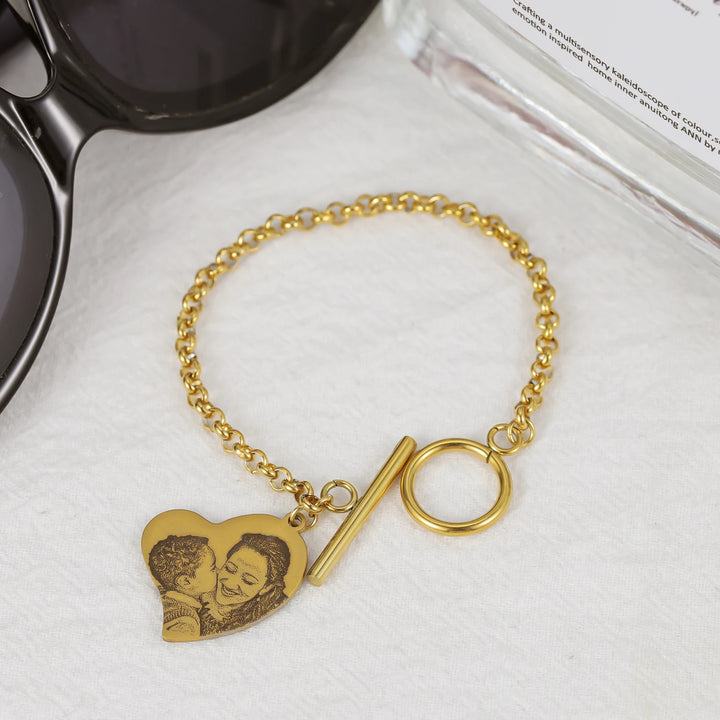 Custom Photo Pendant Bracelet