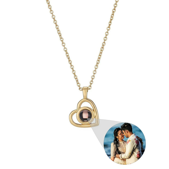 Personalized Heart Projection Photo Necklace