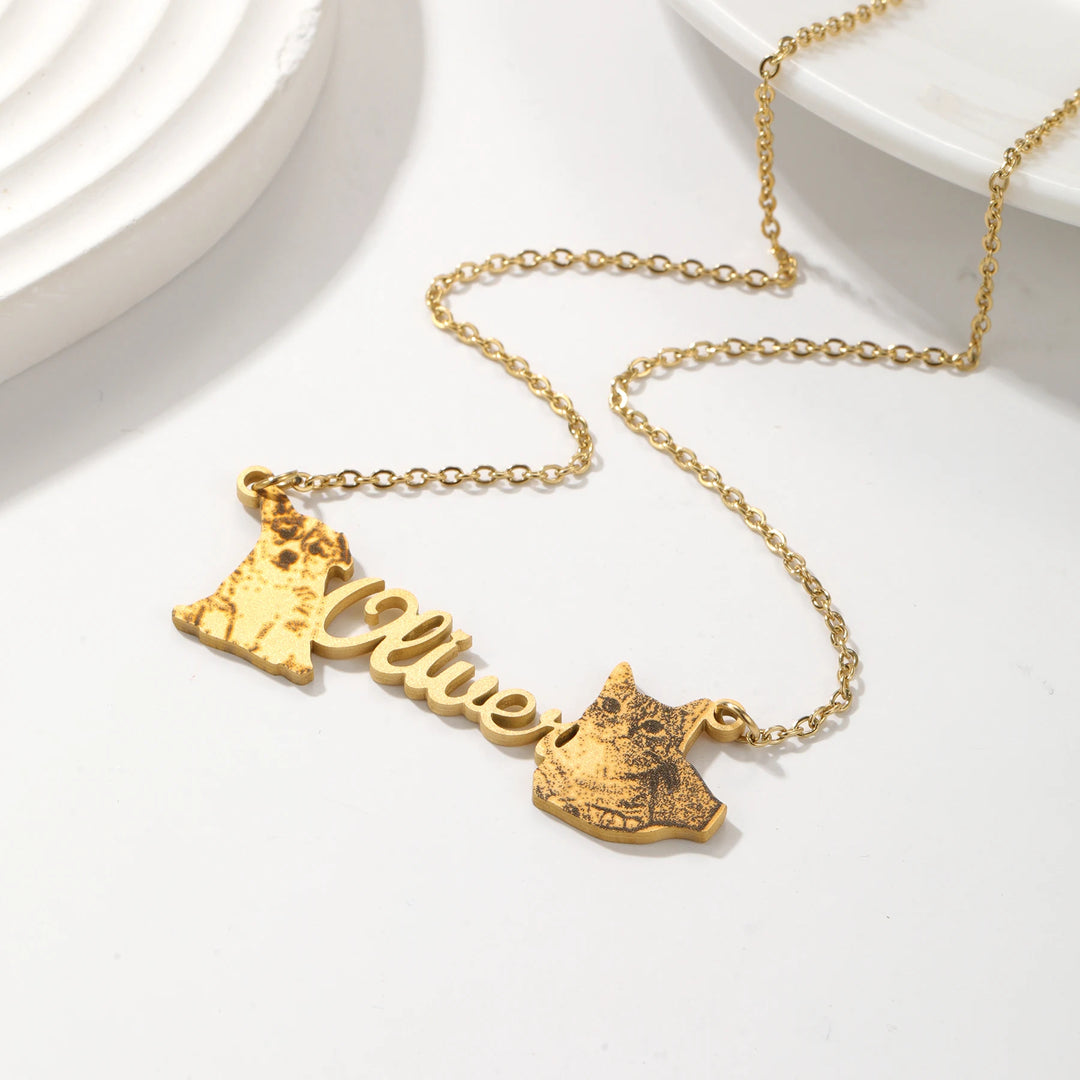 Personalized Photo Engraved Pet Necklace