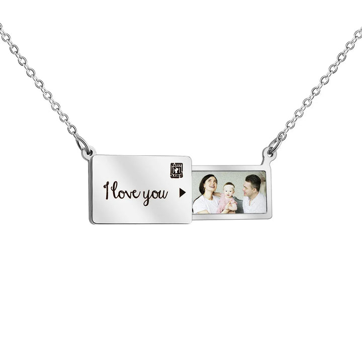 Personalised Envelope Photo Love Letter Necklace