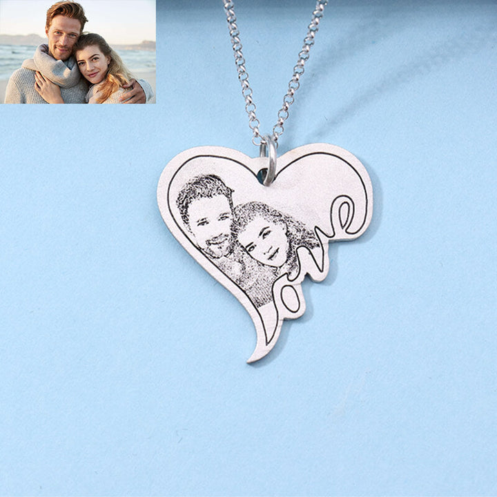 Custom Photo Heart Necklace - ClickNShopGoods