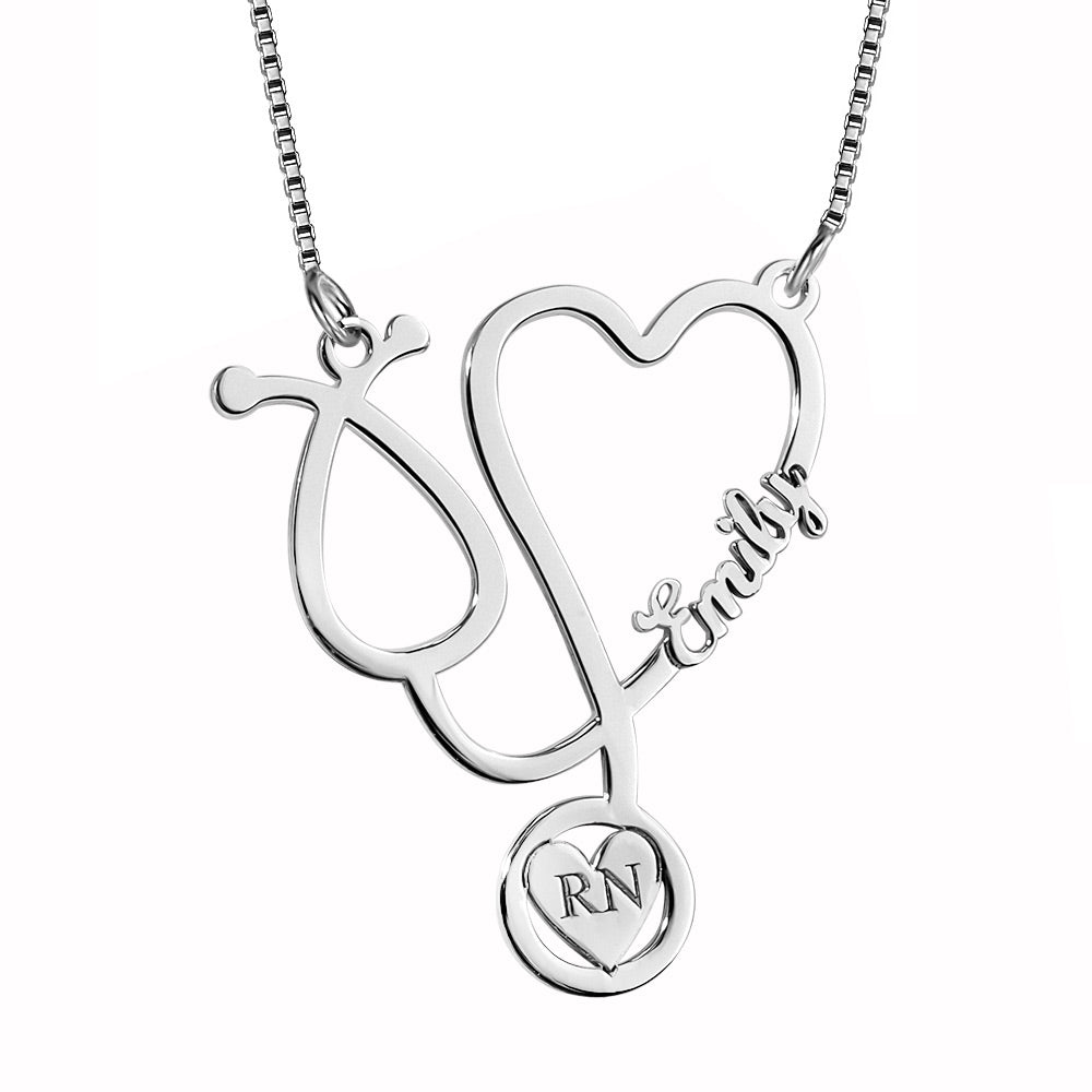 Stethoscope Name Necklace - ClickNShopGoods