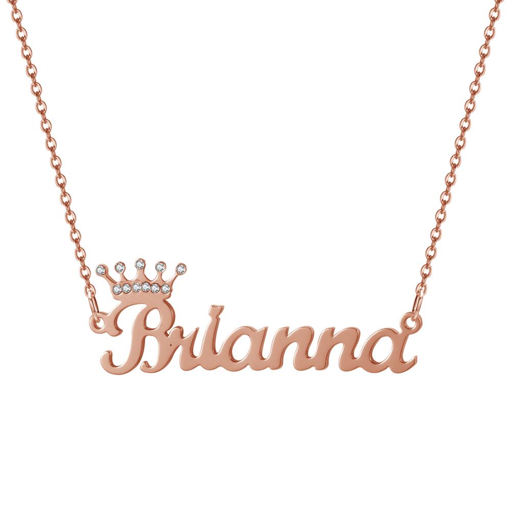 Iced Crown Name Necklace - ClickNShopGoods