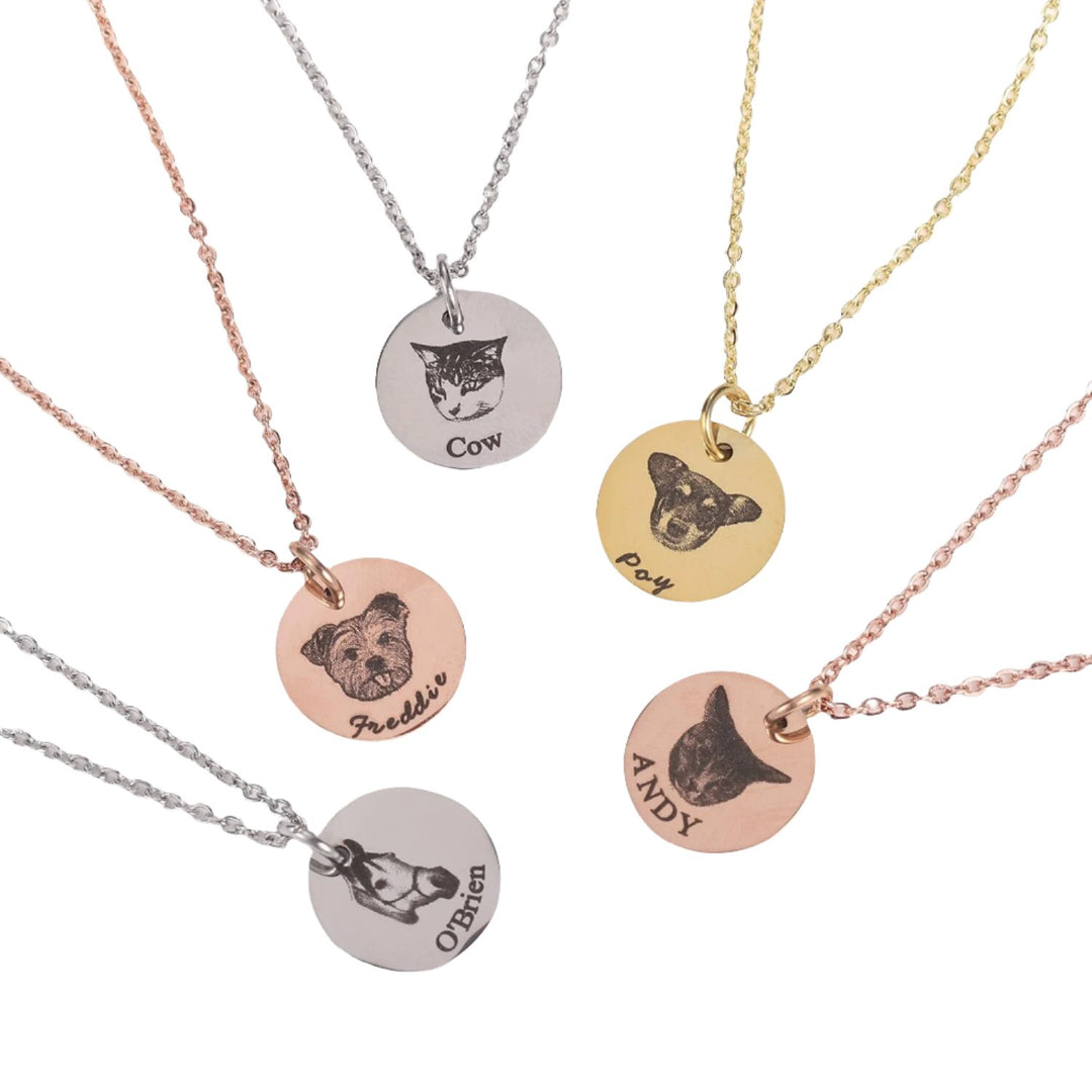 Custom Pet Photo Disc Necklace