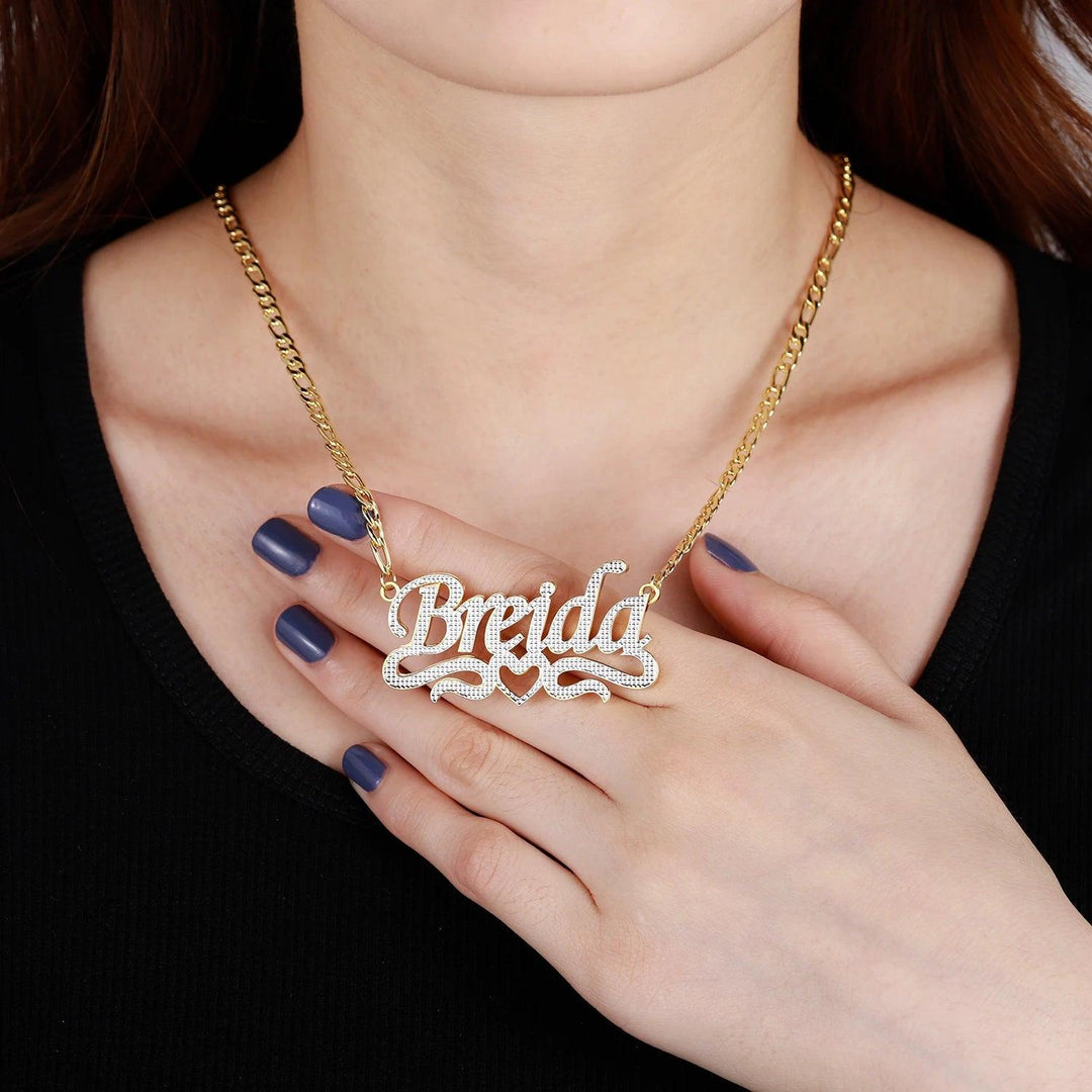 Double Plated Name Necklace - ClickNShopGoods