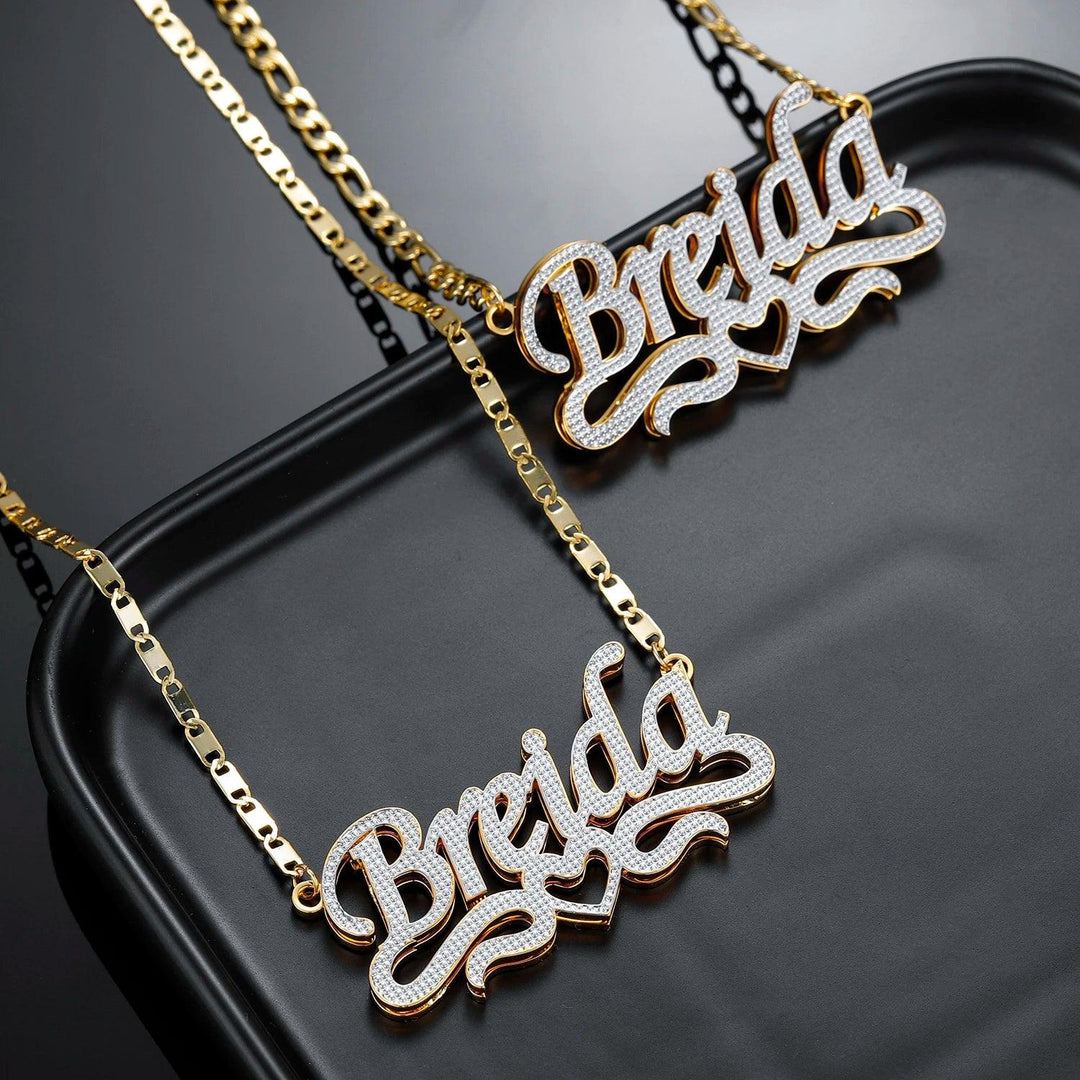 Double Plated Name Necklace - ClickNShopGoods