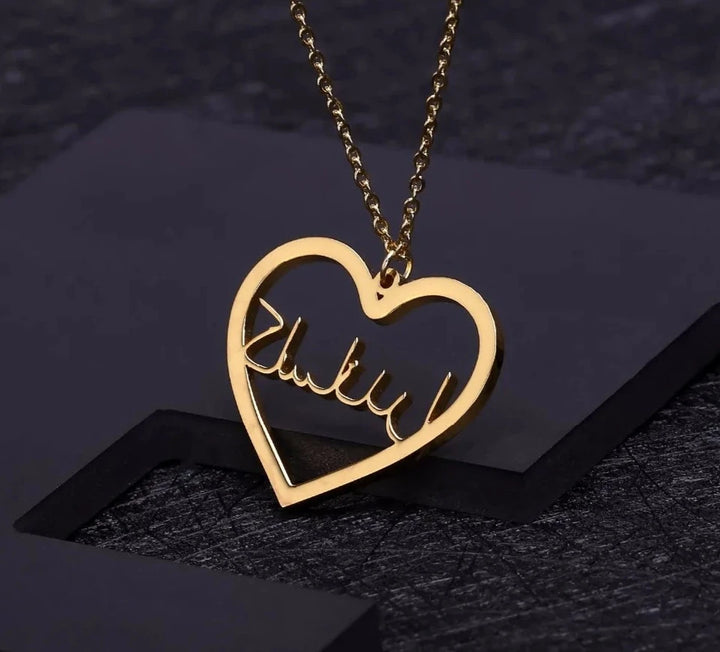 Personalized Arabic Heart Necklace - ClickNShopGoods