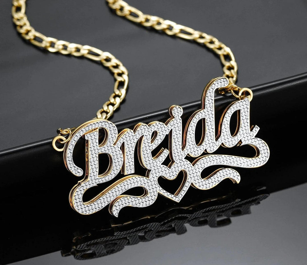 Double Plated Name Necklace - ClickNShopGoods