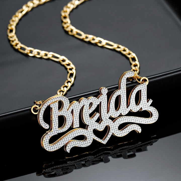 Double Plated Name Necklace - ClickNShopGoods