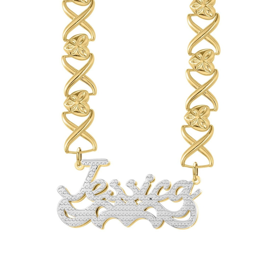 XOXO Double Plated Name Necklace - ClickNShopGoods