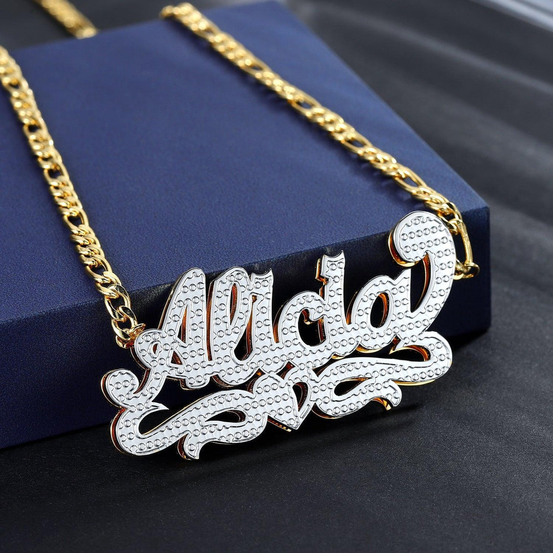 Double Plated Heart Name Necklace - ClickNShopGoods