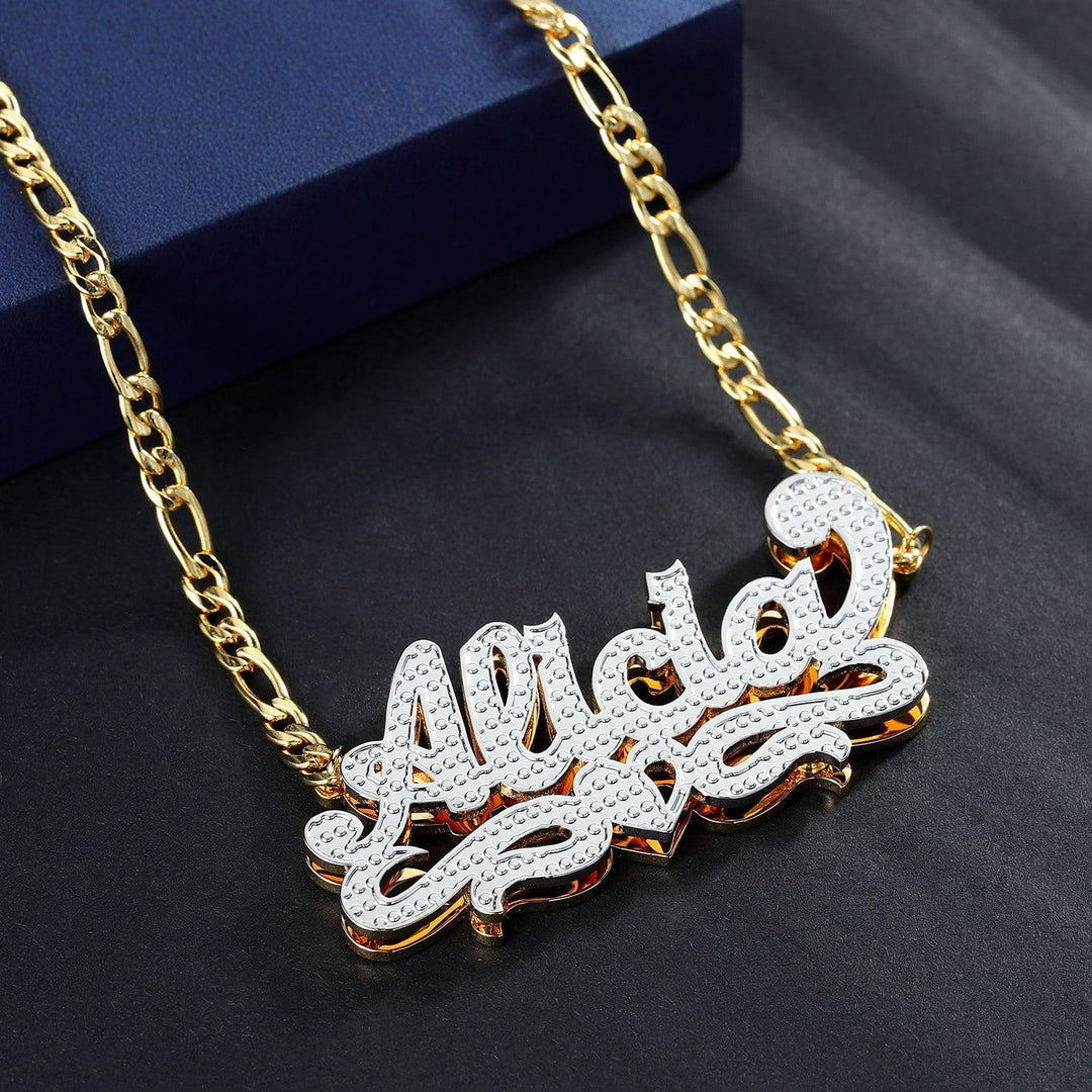 Double Plated Heart Name Necklace - ClickNShopGoods