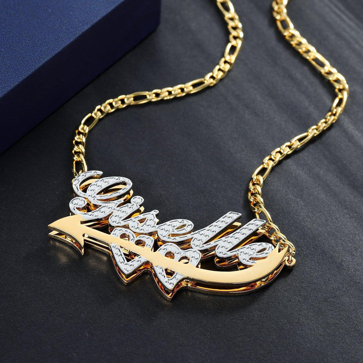 Double Plated Cupid Heart Name Necklace - ClickNShopGoods