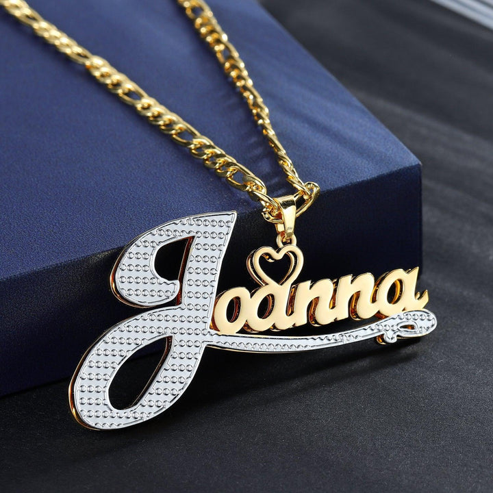 Double Plated Two Tone Name Necklace - ClickNShopGoods