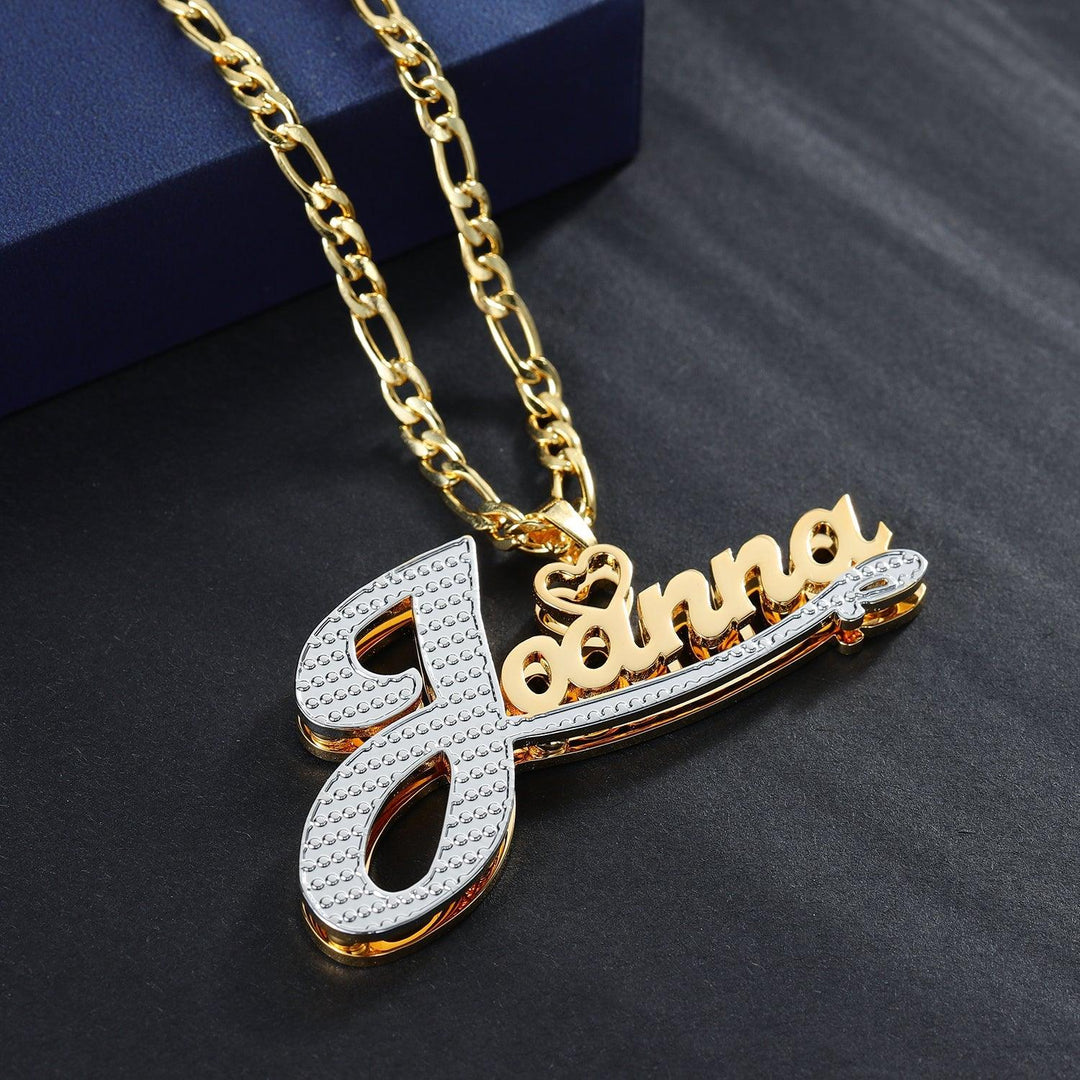 Double Plated Two Tone Name Necklace - ClickNShopGoods