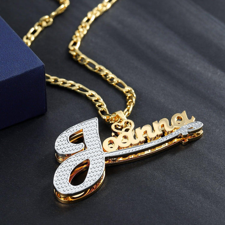 Double Plated Two Tone Name Necklace - ClickNShopGoods