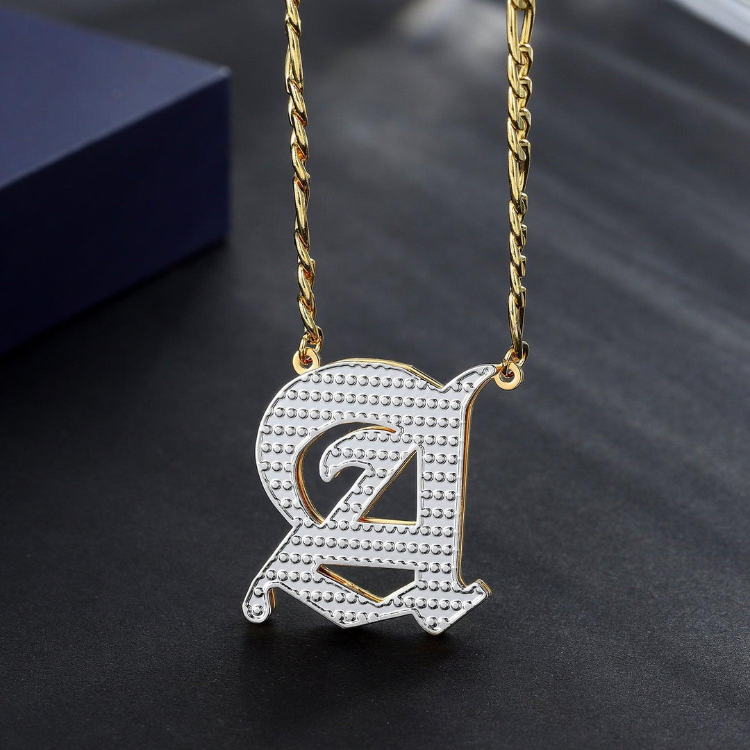 Double Plated Initials Necklace - ClickNShopGoods