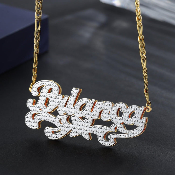 Double Plated Butterfly Name Necklace - ClickNShopGoods