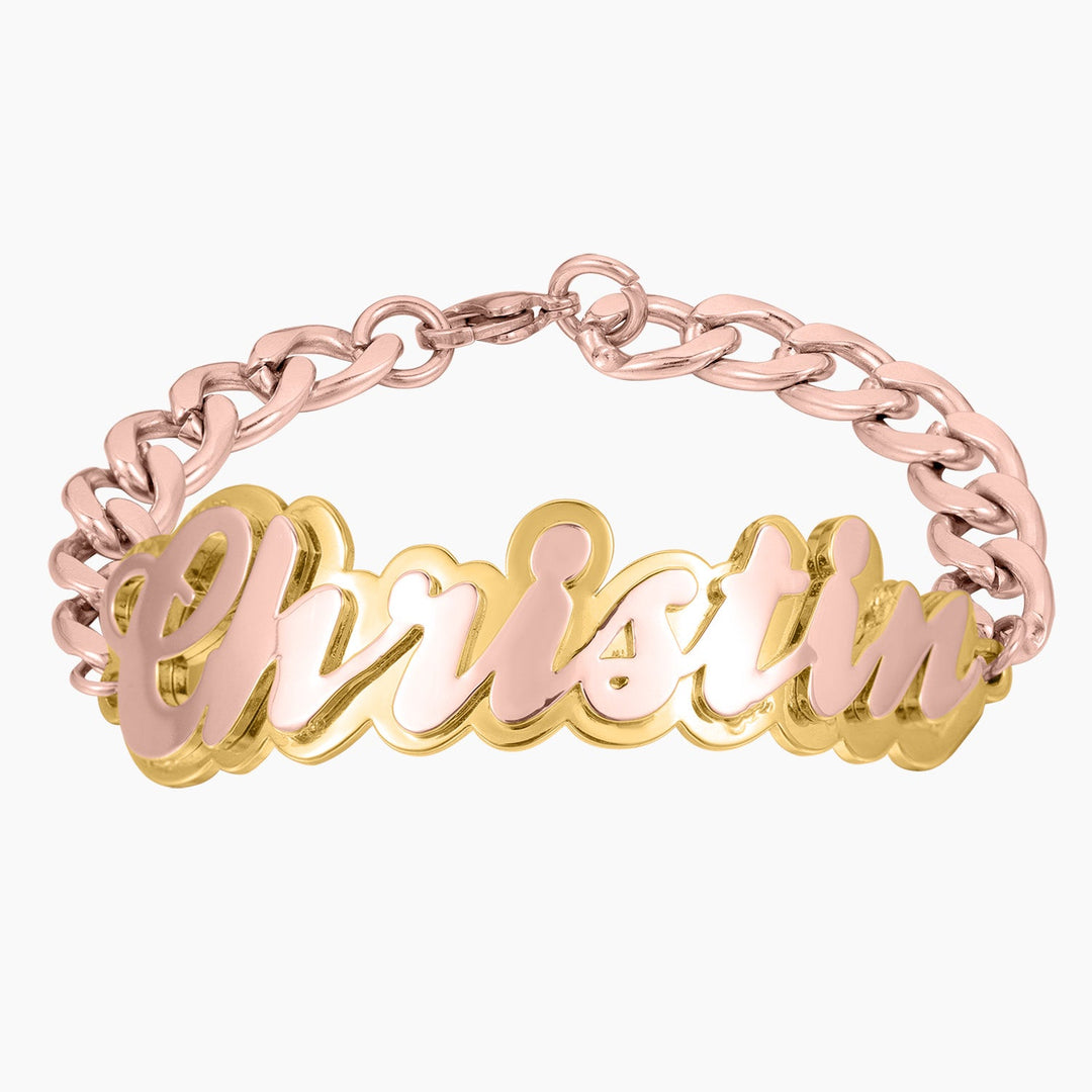 Two Tone Name Bracelet - ClickNShopGoods