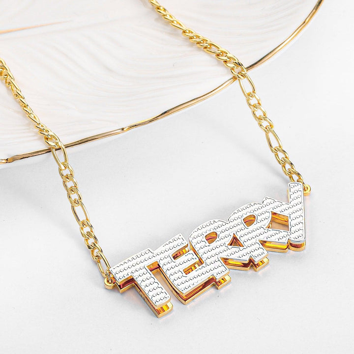 Double Plated Name Necklace - ClickNShopGoods