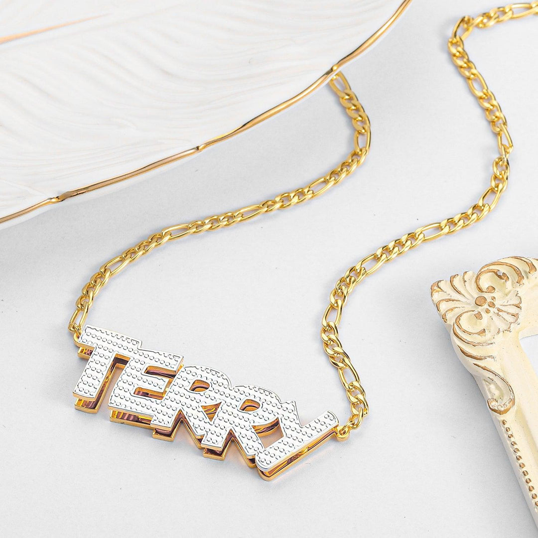 Double Plated Name Necklace - ClickNShopGoods