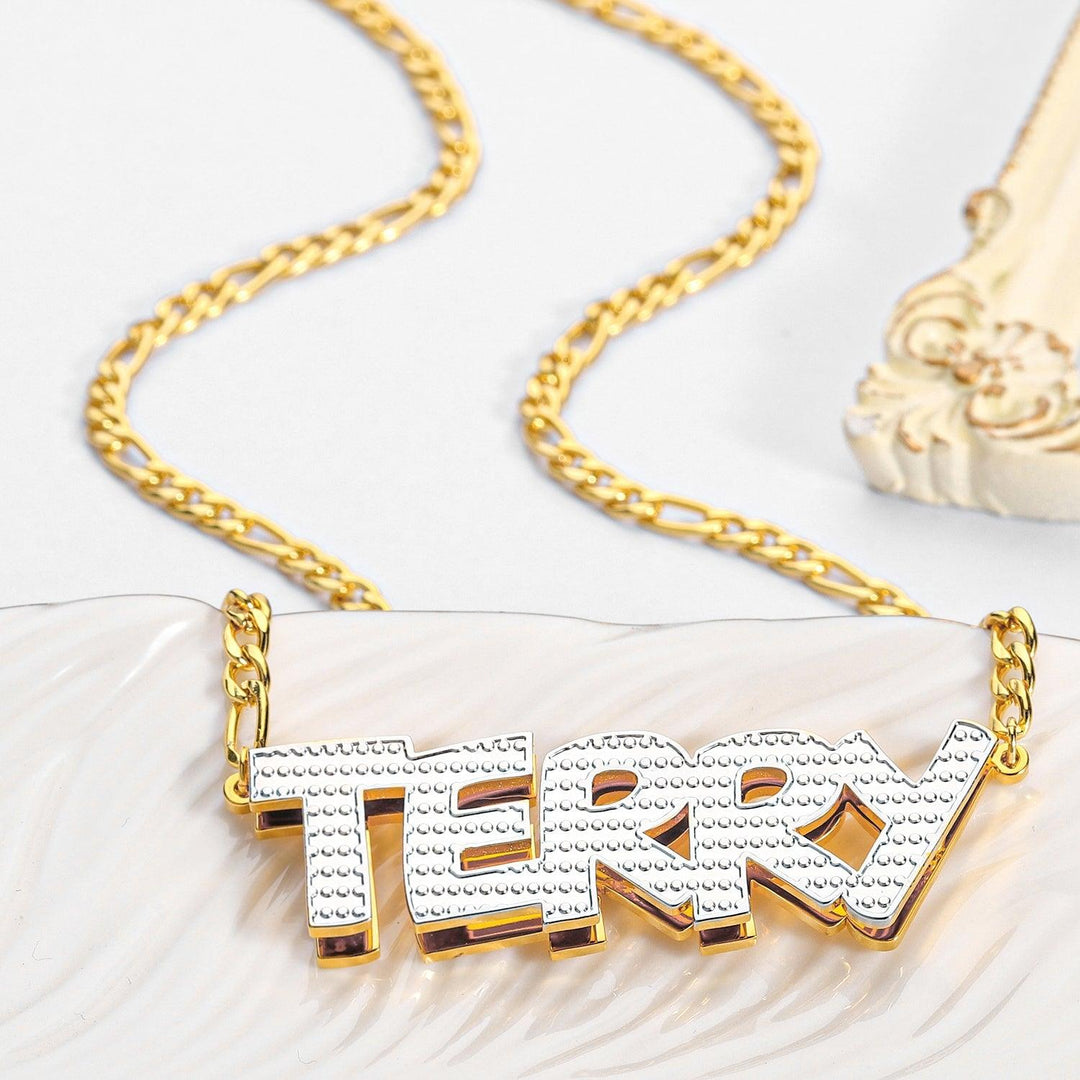 Double Plated Name Necklace - ClickNShopGoods