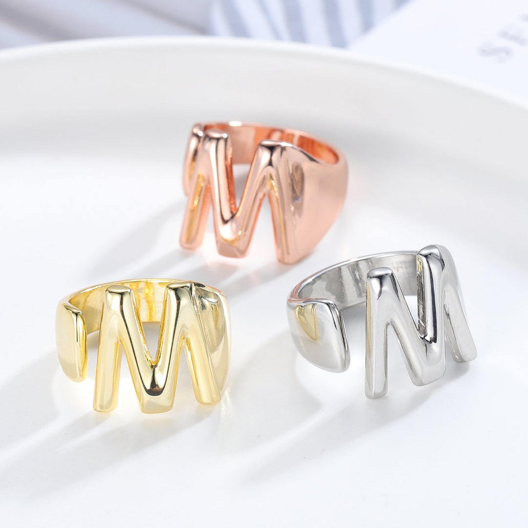 Adjustable Initial Letter Ring - ClickNShopGoods