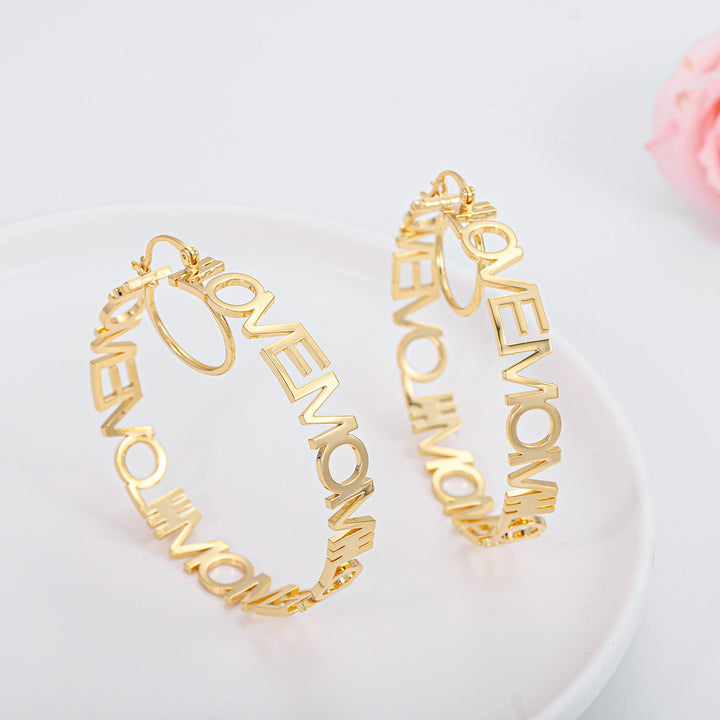 Custom Name Hoop Earrings - ClickNShopGoods