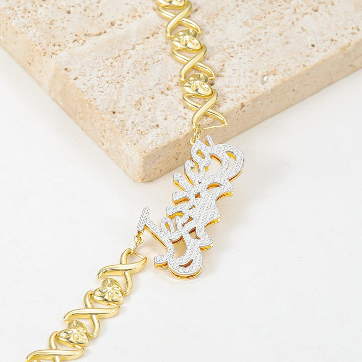 XOXO Double Plated Name Necklace - ClickNShopGoods