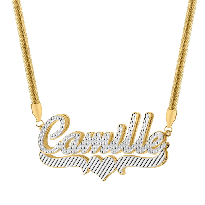 Double Plated Heart Name Necklace - ClickNShopGoods