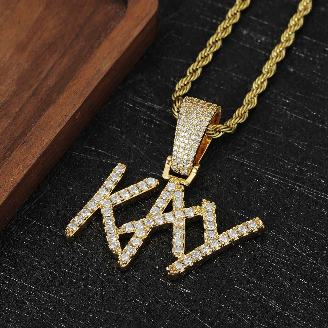 Iced Initials Name Necklace - ClickNShopGoods