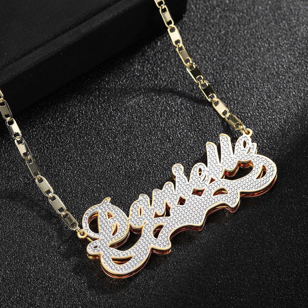 Double Plated Heart Name Necklace - ClickNShopGoods