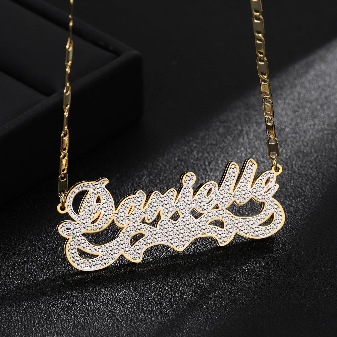 Double Plated Heart Name Necklace - ClickNShopGoods