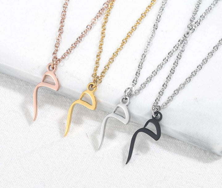 Arabic Initial Letter Necklace - ClickNShopGoods