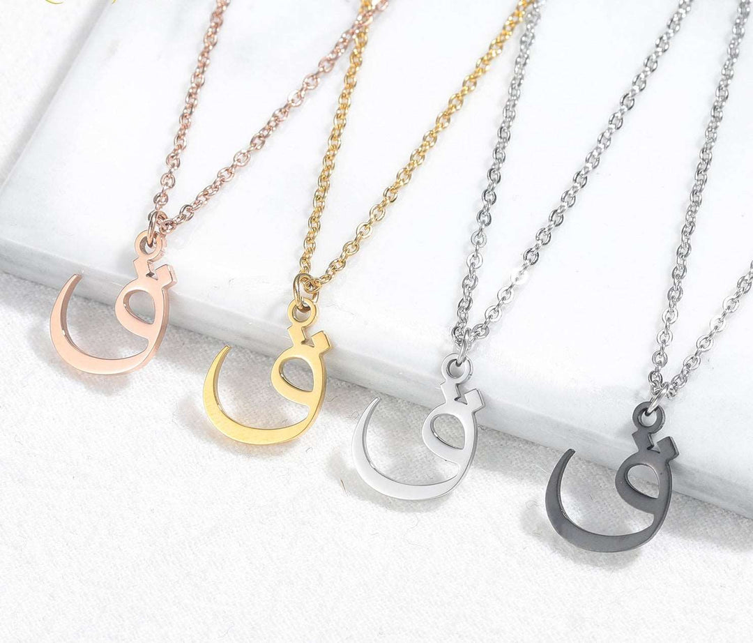 Arabic Initial Letter Necklace - ClickNShopGoods